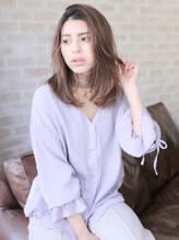 ナチュ髪×ツヤ髪★ふんわりバングがクールキュート