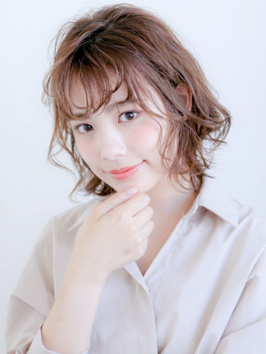 透け感ボブ