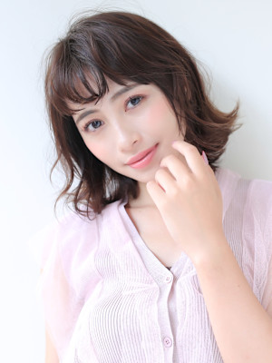 フェミニン小顔ボブ