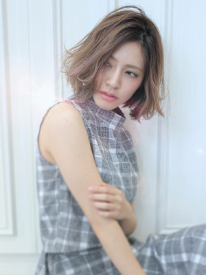 大人小顔ひし形シルエットボブ