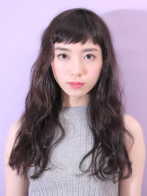 ショートバングウェーブ