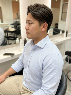 七三アップバングビジネスショート