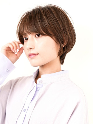前下がりショート・ボブ/絶壁解消/前髪あり/40代/30代