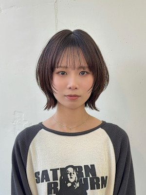 レイヤーボブ×ブラウン
