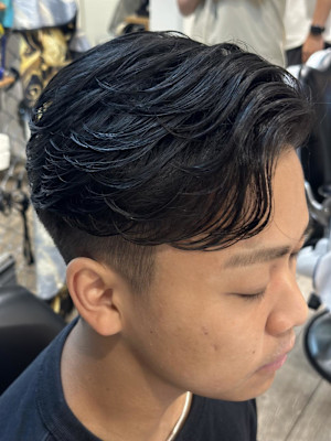 ニュアンスパーマ　毛流れ　ビジネス
