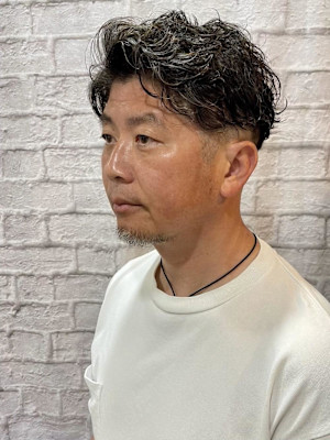 【50代 男性】ビジネスツーブロックパーマ