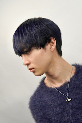 マッシュ×ナチュラルツーブロック×ブリーチカラー