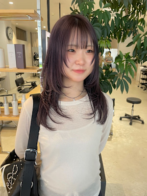 ハッシュレイヤーラベンダーカラーブリーチあり
