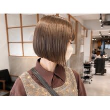 "土橋"イメチェンに人気！前下がり切りっぱなしボブ◎