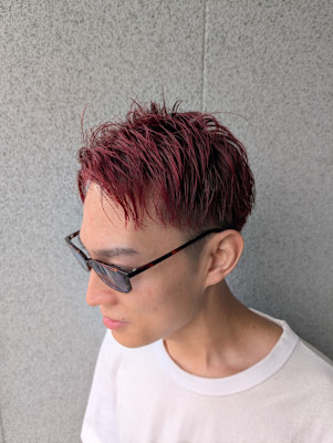 オレンジレッド　メンズショート