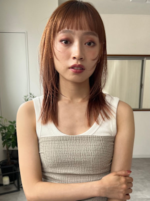 セミロングレイヤーフェイスレイヤー