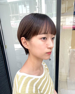 ショート×マッシュショート×丸みショート×前髪あり×横浜