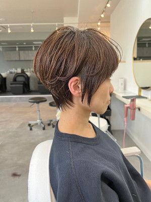 くびれショート白髪ぼかし　元重