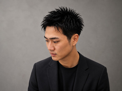 大人爽やかアップバングショート