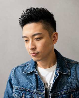 大人爽やかアップバングショート