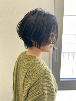 ◇大人可愛い40代50代60代ショートボブショート白髪ぼかし
