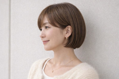 ◇大人40代50代60代ショートボブ丸みショート白髪ぼかし