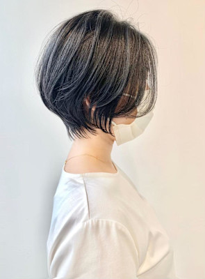 くびれショート白髪ぼかし　元重