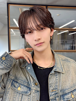 韓国ヘアシースルーマッシュニュアンスパーマ爽やか