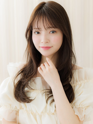 ローライトカラー大人美人毛先パーマレイヤーロング30代40代