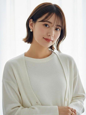外ハネボブ 切りっぱなしボブ 顔周りカット20代 髪質改善