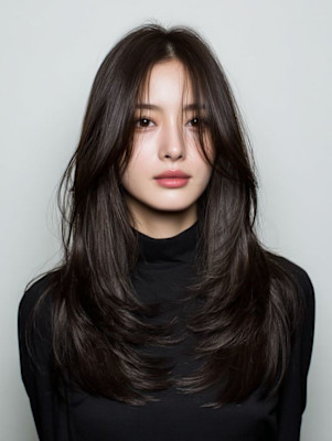 ２０代３０代向けデジタルパーマ×韓国風レイヤーで印象チェンジ