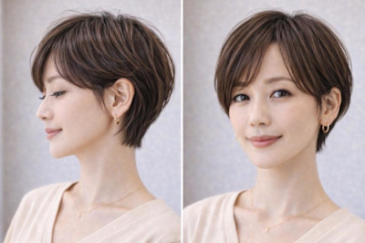 ◇大人40代50代60代ショートボブ丸みショート白髪ぼかし