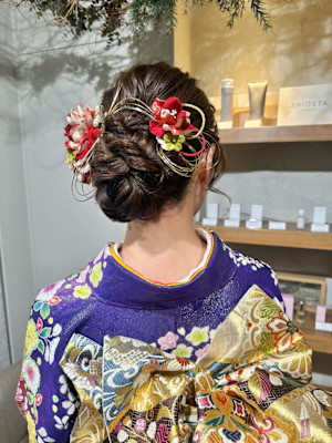 成人式ヘアセット×振袖着付け♪yu