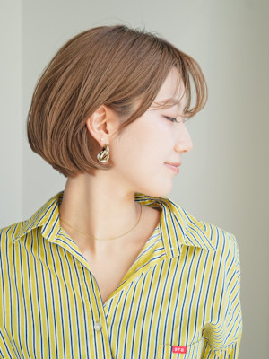 ショート・ボブ/丸顔/前髪あり/絶壁解消/30代/40代