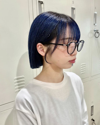 ボブ×切りっぱなしボブ×ミニボブ×前髪あり×横浜