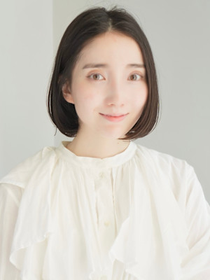 ショート・ボブ/丸顔/前髪あり/絶壁解消/30代/40代
