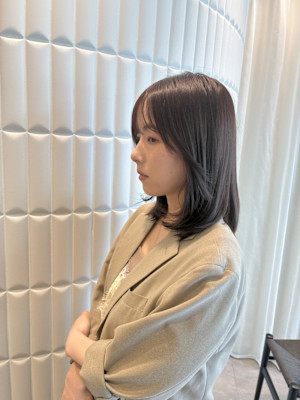 顔まわりレイヤー/大人ナチュラルミディ