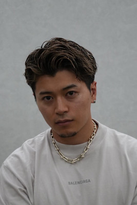 メッシュかきあげパーマ