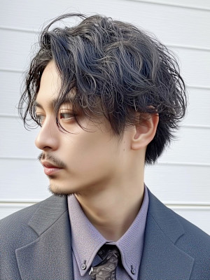 メンズヘアすっきり爽やかサラリーマン30代40代
