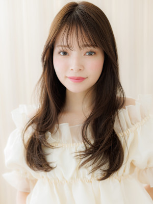 ローライトカラー大人美人毛先パーマレイヤーロング30代40代