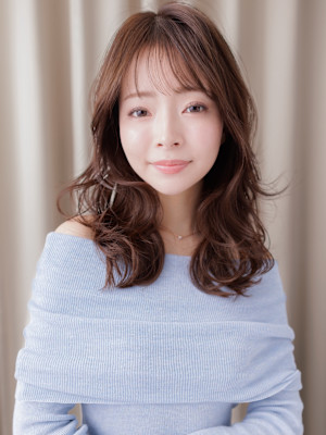 ローライトカラーデジタルパーマ韓国巻きウェーブ30代40代