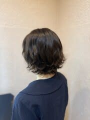  大人可愛いショートボブパーマ
