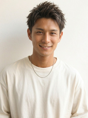 池袋 ナチュラルツーブロック アップバング スパイキーショー