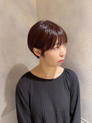 マッシュショート×丸みショート×大人可愛い×前髪あり×横浜