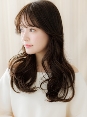 ローライトカラー韓国風ヨシンモリフェミニンロング30代40代