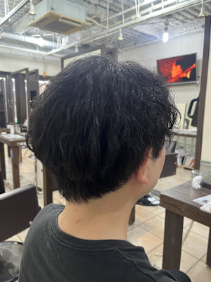刈り上げない！ゆるめ波巻きパーマ