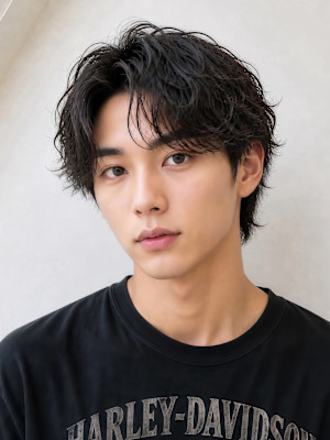リバースセンターパートニュアンスパーマダウンパーマ20代福岡