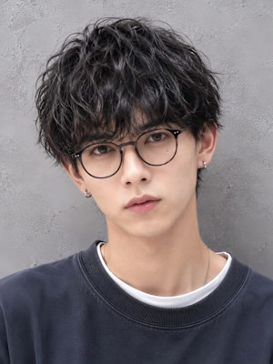 メンズカットニュアンスパーマダウンパーママッシュ20代福岡
