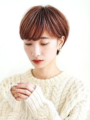 前下がりショート・ボブ/絶壁解消/前髪あり/40代/30代