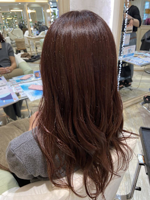 【cropes辻堂 斉藤】艶感ピンクブラウン