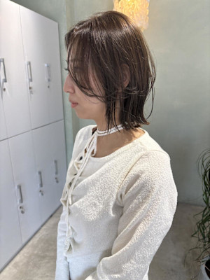 レイヤーボブ　グレージュ