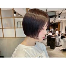 "土橋“小顔効果大人かわいい前下がりボブ【酸性ストレート】