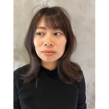 #ロングボブ　#インナー #灰色
