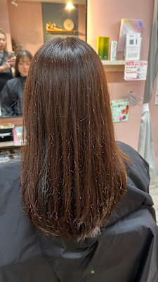 白髪ぼかしハイライト＊ツヤ感ベージュカラー