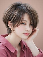 大人可愛い×透明感ショートボブ